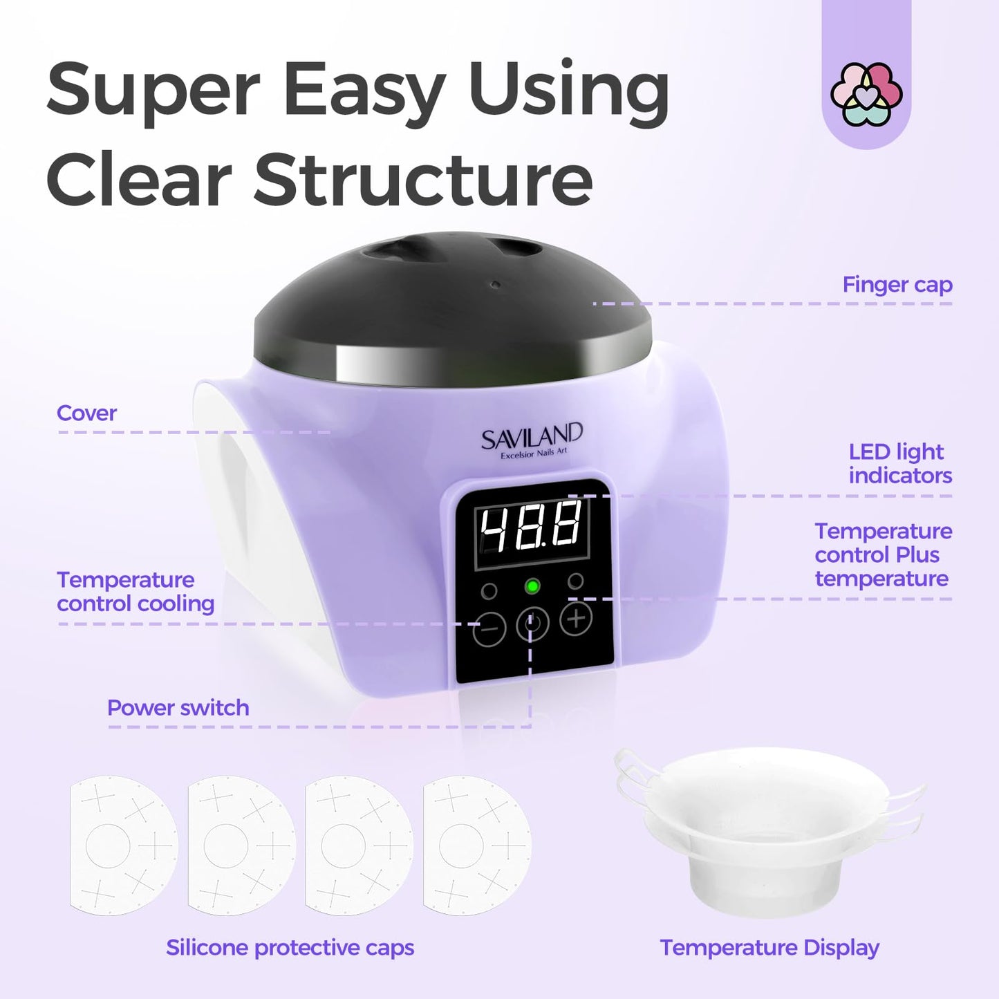 SAVILAND Gel Nail Polish Remover Machine: Electric Automatic Steam Gently Nail R emover Gel Nail Remover Portable Nail Art Nail File Tools Salon Home DIY