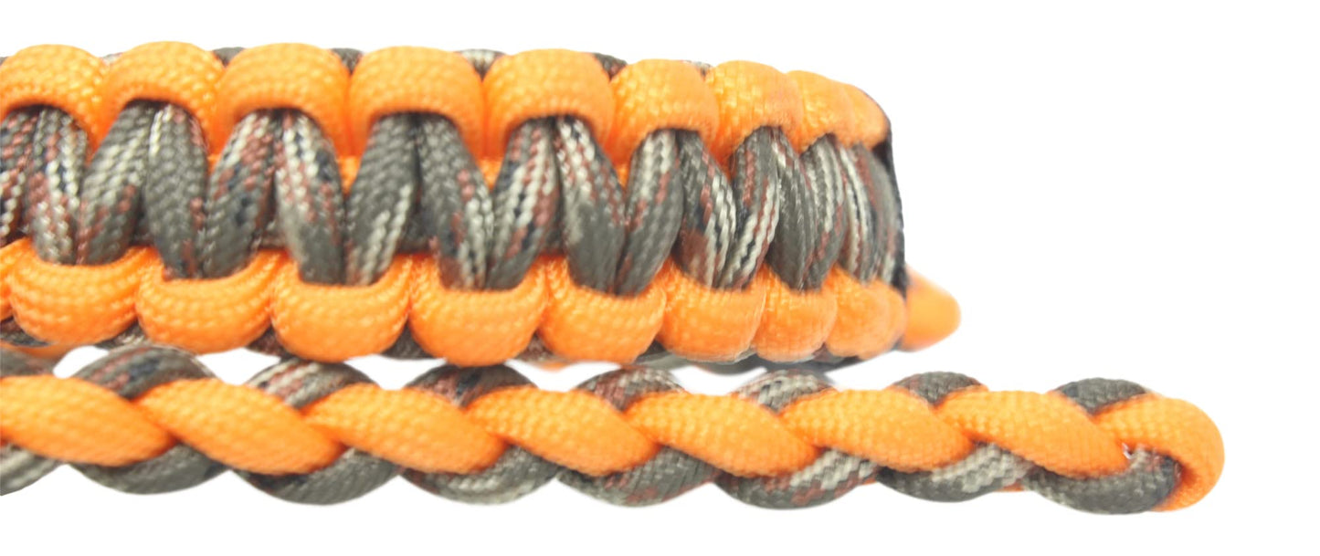 Ten Point Gear Realtree® Paracord Archery Bow Wrist Sling - 100% Full Grain Leather 550 Paracord (Blaze Camo)