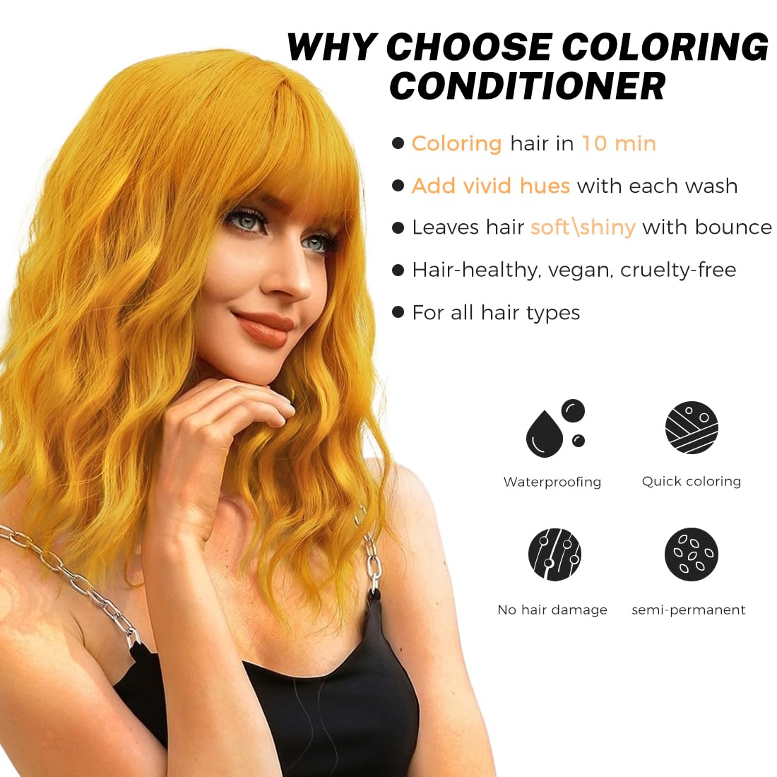 SOVONCARE Honey Hair Color Depositing Conditioner Mask 5.28 OZ,Cruelty-Free