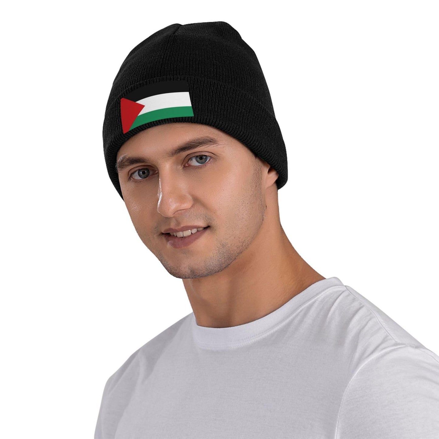 LVGOOKI Cute Palestine Flag Hats Unisex Flag Beanie Hats for Men Women Skull Knit Hat Winter Beanies Hat