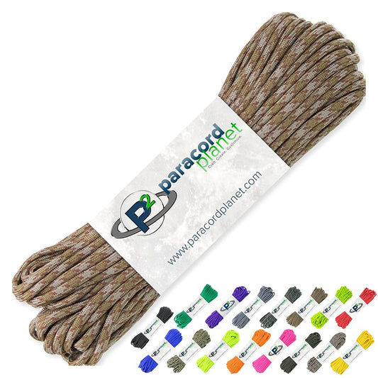 PARACORD PLANET 100 Feet Hanks Parachute 550 Cord Type III 7 Strand Paracord Copperhead