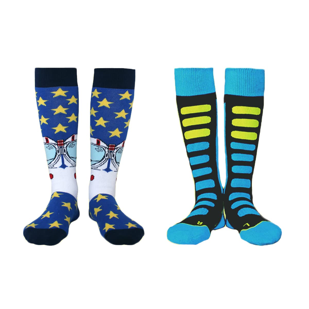 GOXUNYUAN Kids Ski Socks, Winter Warm Thick Thermal Long Socks Skiing Snowboarding Skating for Boys and Girls 2 Pairs Pack