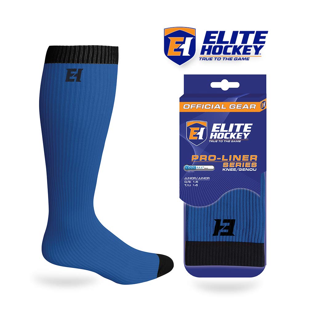 Elite Hockey, Coolmax Pro-Liner Tube Sock (Dark Blue, Adult)