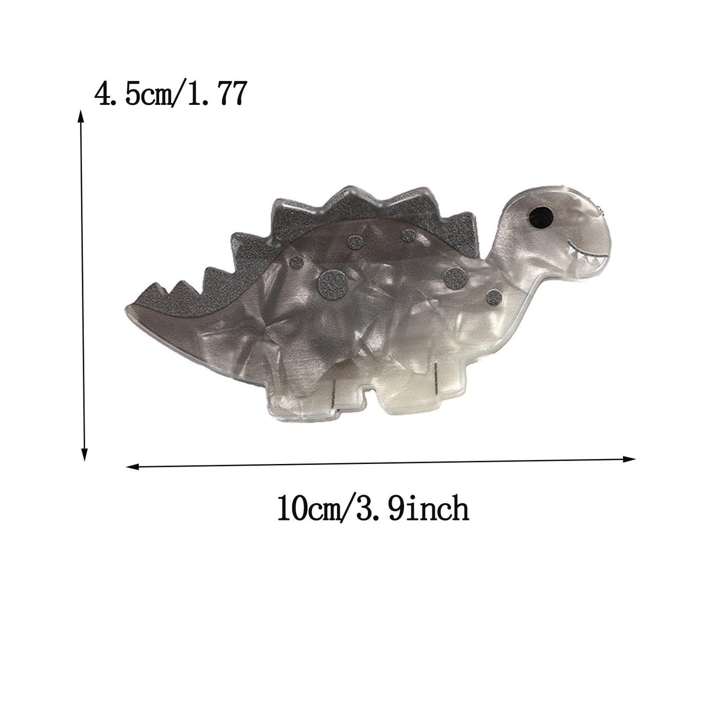 QGMZTNL Gray Dinosaur Hair Clip - Ankylosaurus Hairpin - Medium Size - Fun Hair Decoration for Women