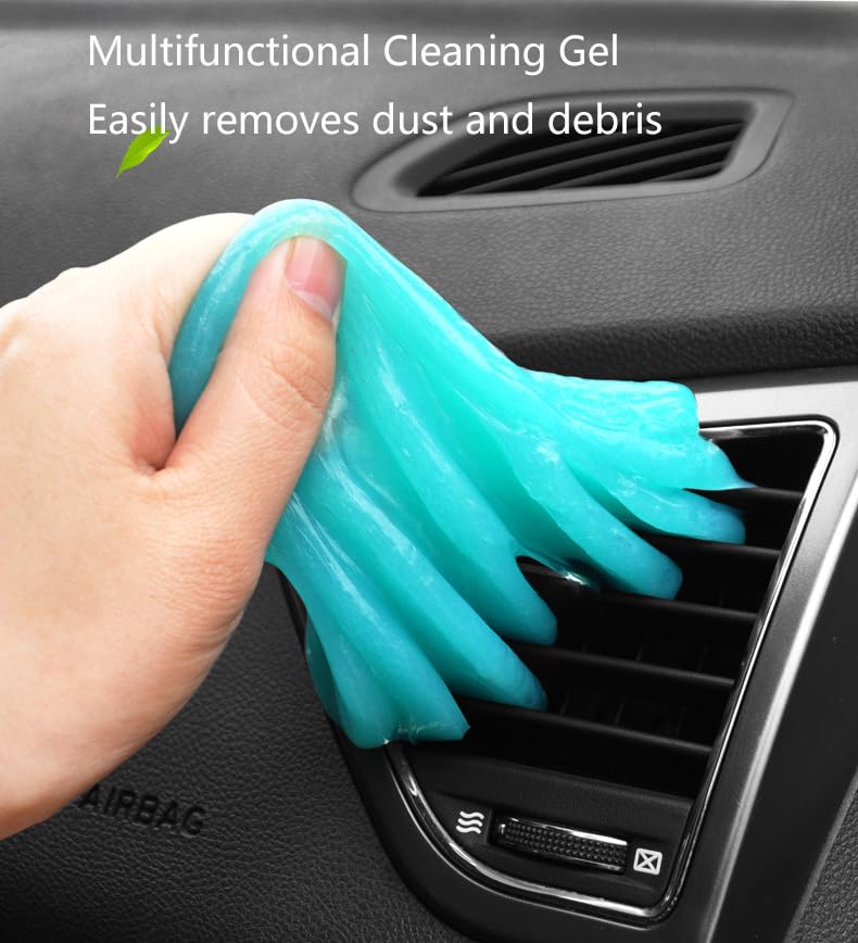 AutoNexusSupply Car Cleaning Gel, 5.6 oz Reusable Automotive Detail Putty for Crevices, Vents, and Dust Removal - Blue Cleaning Slime for Car Detailing