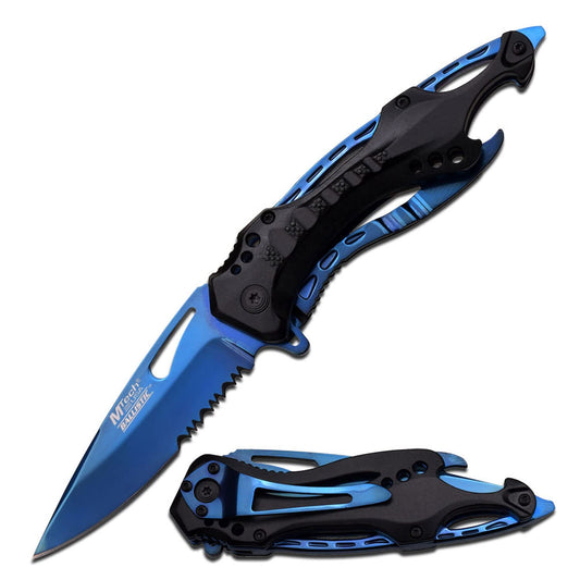 MTECH USA Tac-Force MT-A705BL spring Assisted Tactical Folding Knife, 4.5-inch Closed, Blue