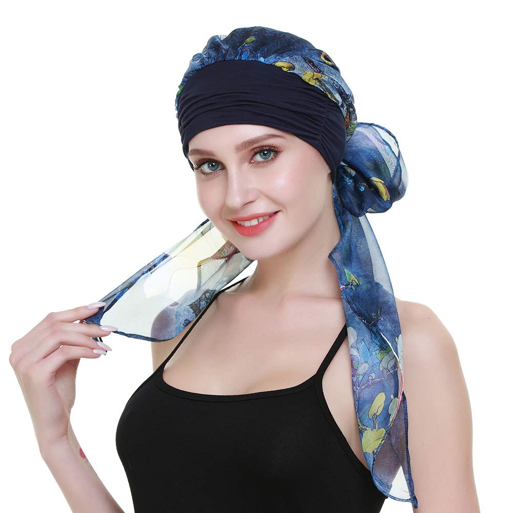 Chemo Headwear Turbans for Women Long Hair Head Scarf Headwraps Cancer Hats
