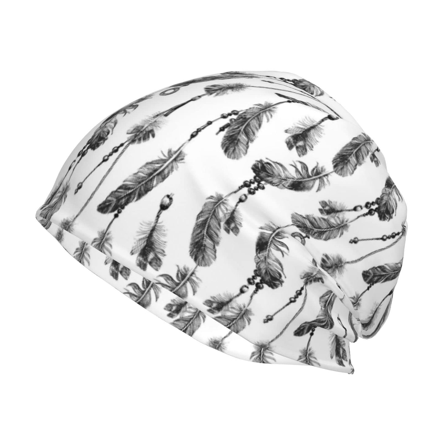 Native American Beanie,Indian Beanie Hats Stretch Scarf Head Wrap Winter Knit Hat for Women Men