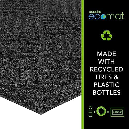 Apache Mills Crosshatch Doormat, 3-Feet X 5-Feet, Charcoal