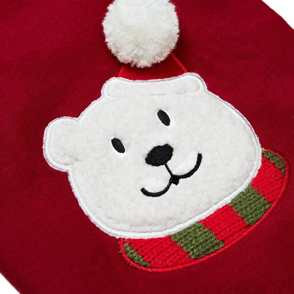 Blueberry Pet Soft & Comfy Merry Christmas Holiday Festive Bear Pullover Turtleneck Fall Winter Dog Sweatshirt Coat, Back Length 18", Warm Clothes for Large Dogs