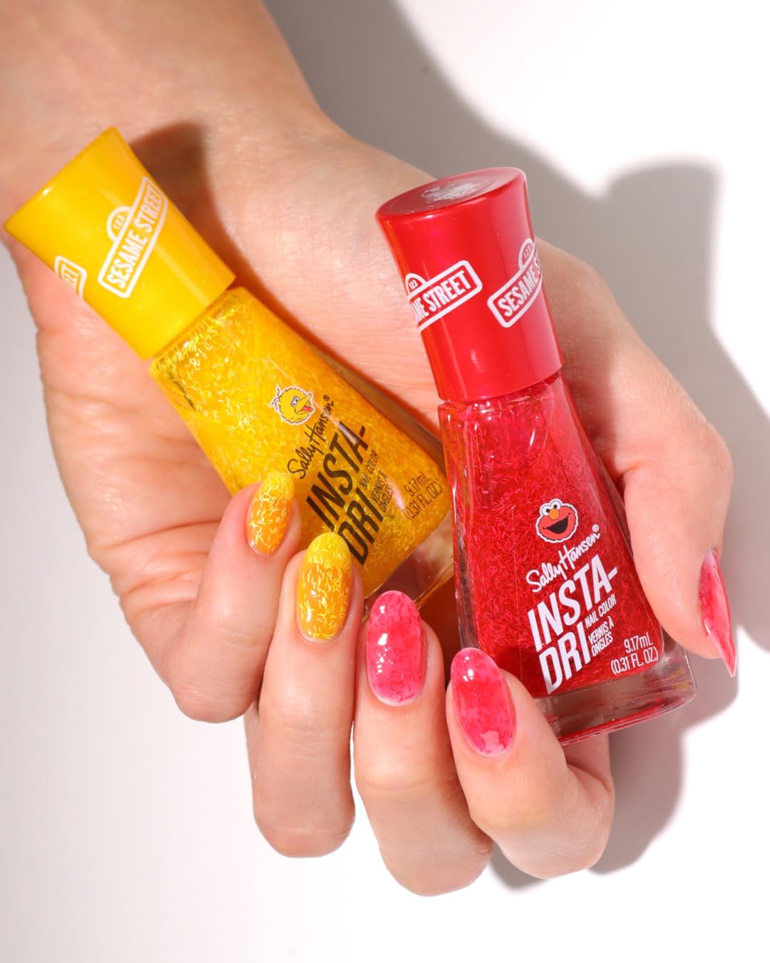 Sally Hansen Insta-Dri Sesame Street Nail Polish Collection - Elmo Loves Hue & C is for Color Duo - 0.31 fl oz.