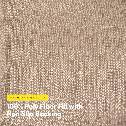 Sweet Home Collection Rocking Chair Cushion Premium Tufted Pads Non Skid Slip Backed Set of Upper and Lower with Ties, 1 Count (Pack of 1), Taupe