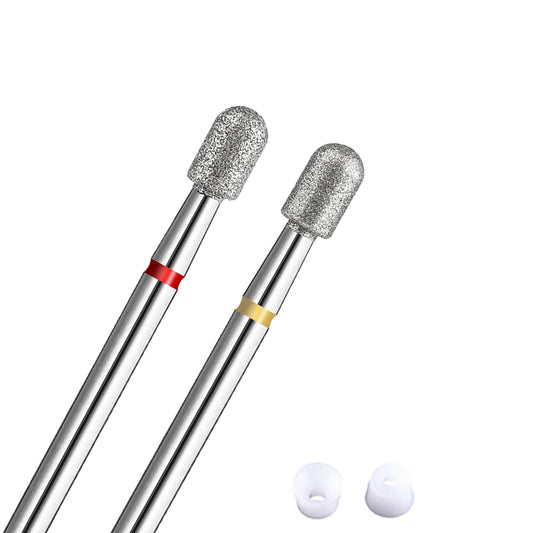 Acycoin2A 2pcs Round Tapered Cuticle Clean Nail Drill Bit (II)