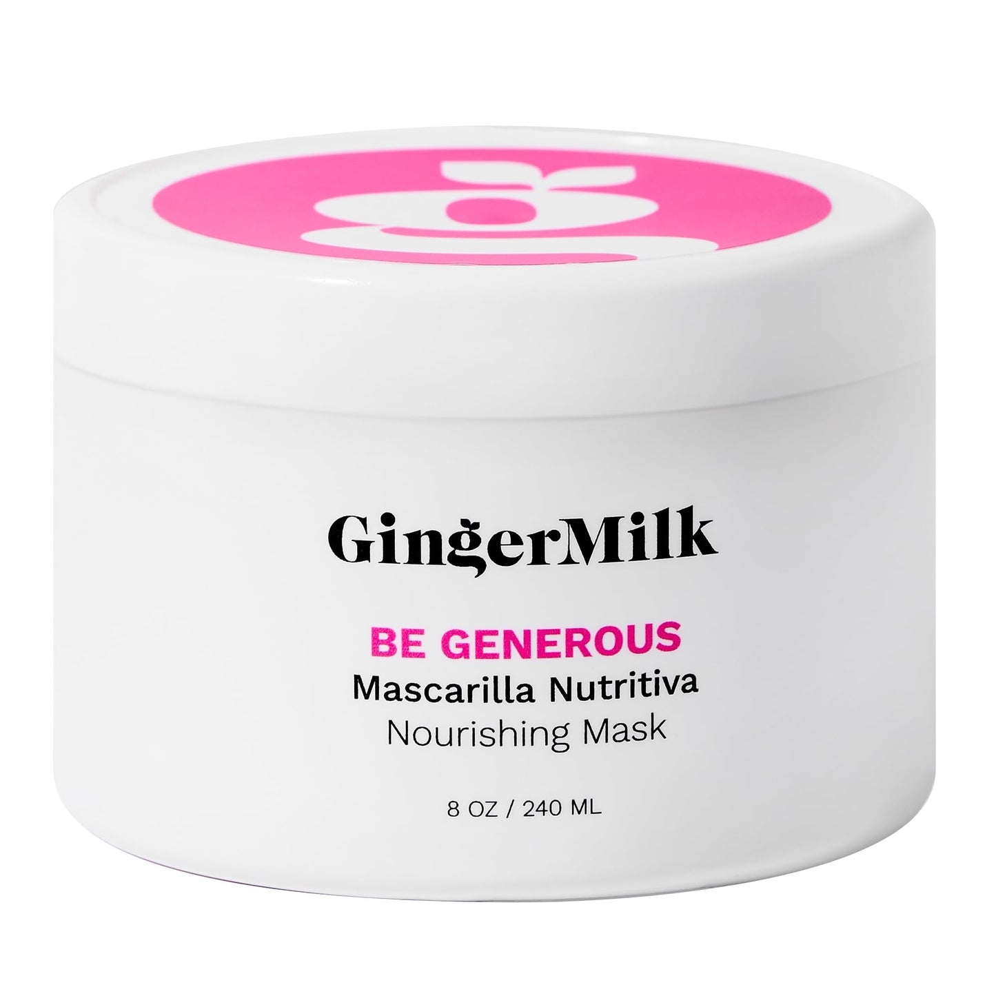 GINGER MILK - Hair Mask For Damaged & Dry Hair, Deep Conditioning, Promotes Growth (8 oz.)