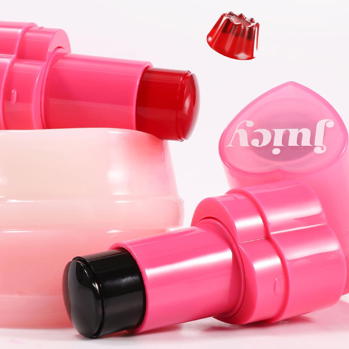 Multi-Use Water Jelly Tint Stick Sheer Lip & Cheek Stain Finish, 3-In-1 Cheek Blush & Eyeshadow & Lip Tinted Long-Lasting Moisture - 1,000+ Swipes Per Stick (# 05, 0.32oz)