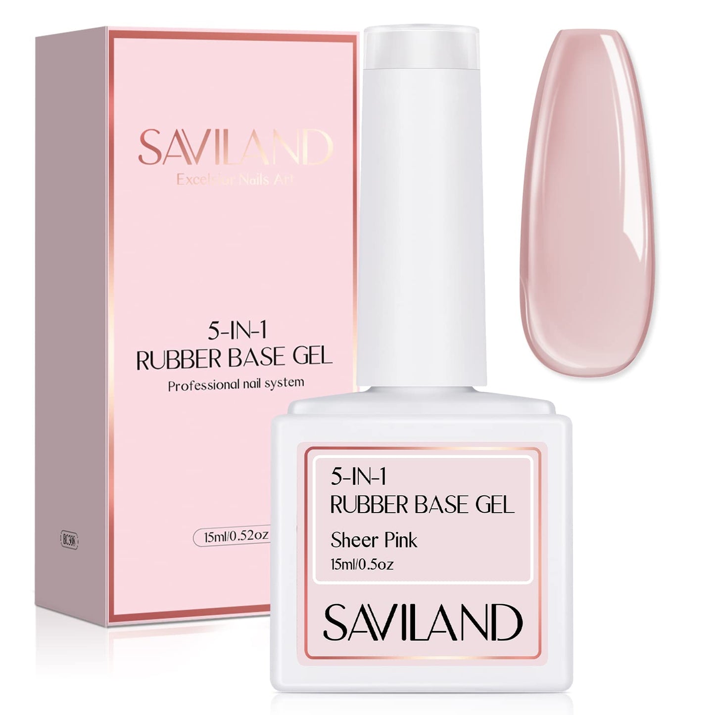Saviland Builder Gels Nail Kit - 60g Nude Pink Nail Extension Gel Set Nail Strengthen Hard Gel Nail Art Manicure Set with 10pcs Acrylic Nail Brush & 100pcs Nail Forms for Beginners