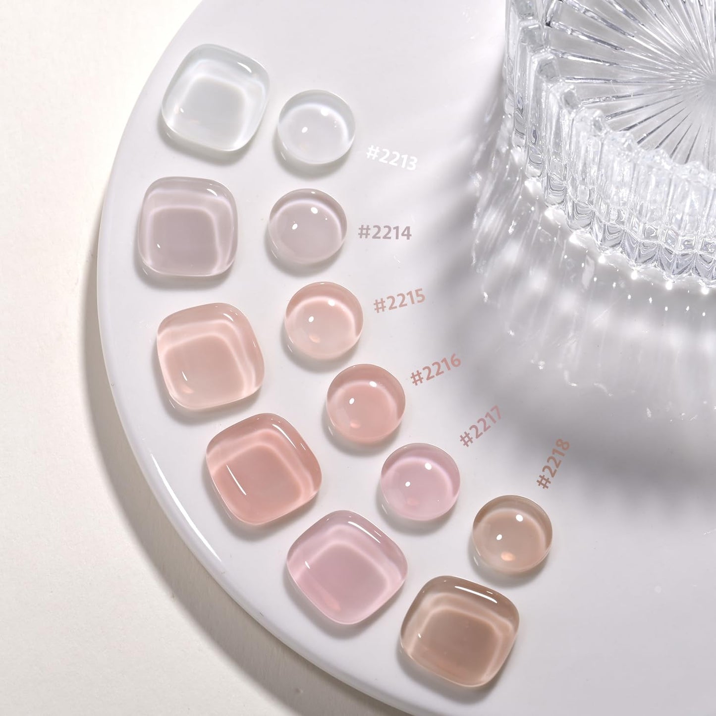 GAOY Jelly Nude Gel Nail Polish Set, 6 Transparent Colors Milky White Pink Brown, Soak Off UV Light Cure Gel Polish for Salon and Nail Art DIY at Home, lcy Milk Tea