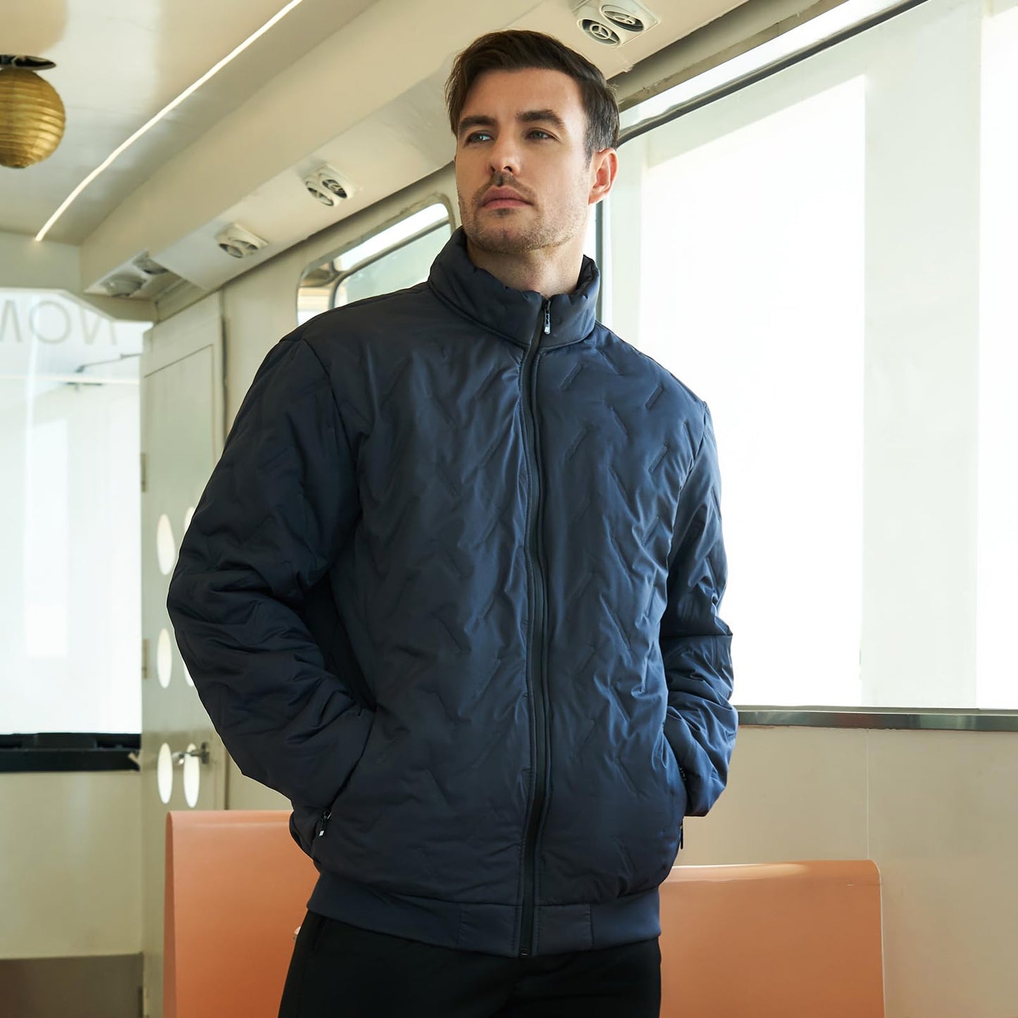 AOTORR Men's Winter Jacket Thick Thermal Cotton Warm Fleece Lined Coat Outdoor Mountain Hiking Skiing Jackets Grey M