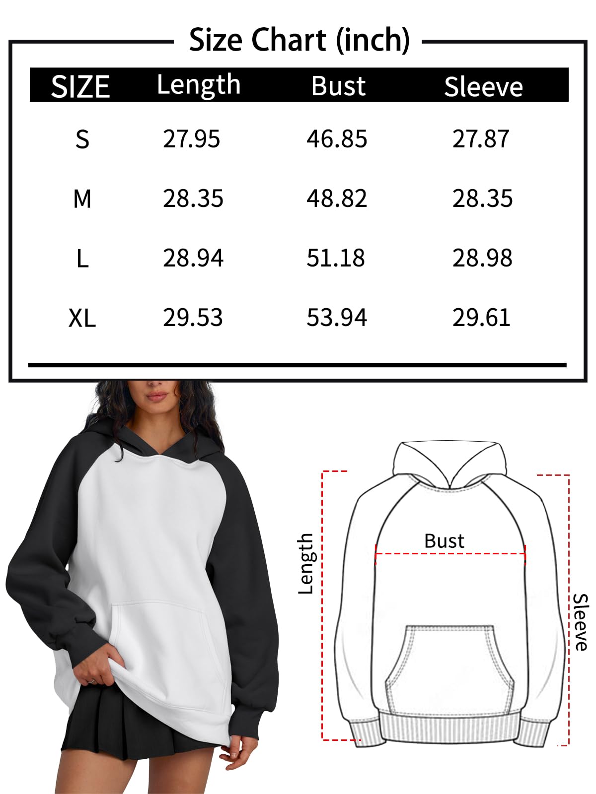 Trendy Queen Oversized Hoodies for Women Pullover Fleece Fall Sweatshirts Fashion Y2K Outfits Clothes 2024 White CoffeeGrey XL