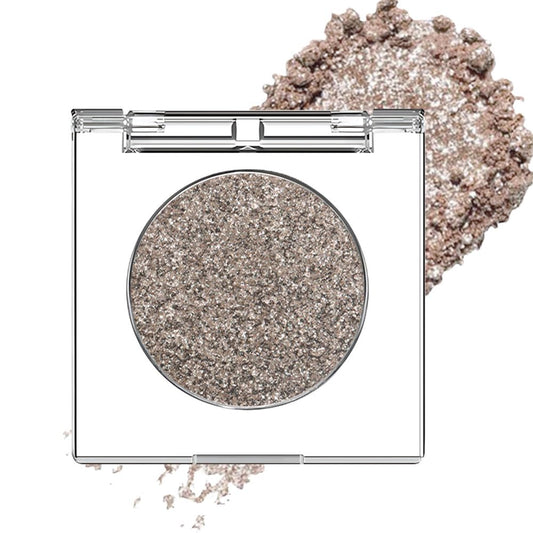 CAKAILA Single Gray Brown Glitter Shimmer Eyeshadow,Bright High Pigment Intense Monochrome Eye Shadow,Buildable Sparkly Eye Glitter Shimmer Finish,24 Hour Eye Makeup Longwear Waterproof,Blendable