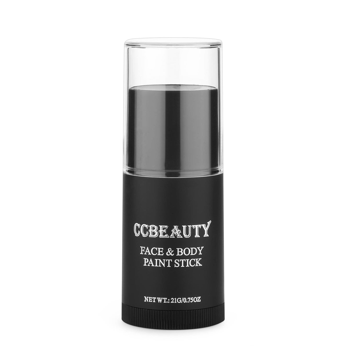 CCbeauty Dark Grey Face Paint Stick,Face Painting Kit,Non Toxic SFX Makeup For Grayscale Wolf Halloween Costume Cosplay,Professional FX Body Paint,Full Coverage Painting Foundation With Makeup Sponge