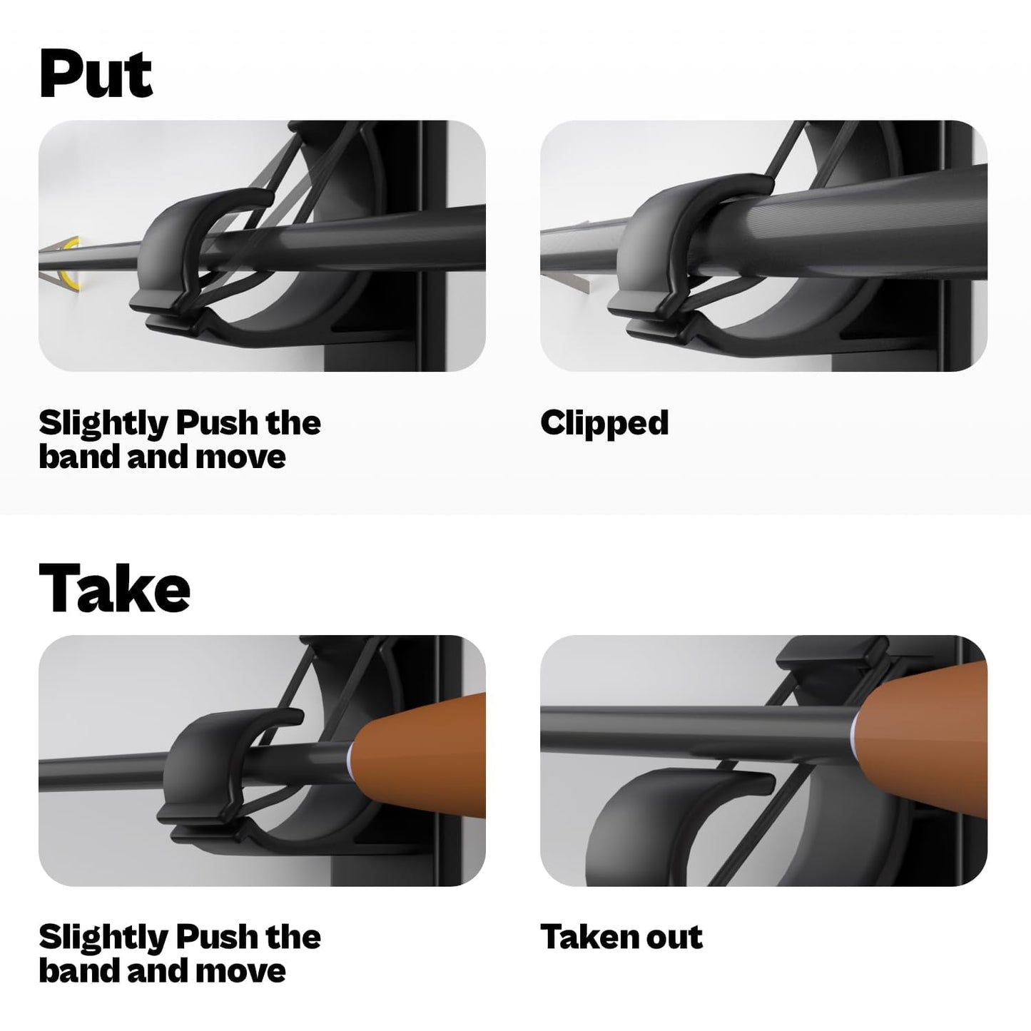 OJYDOIIIY Wall Mount Fishing Rod Holders,Vertical Fishing Pole Storage Rack for Garage