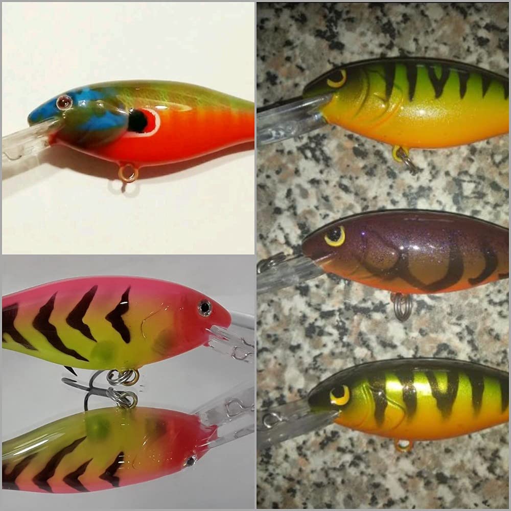 wLure 10 Blank Unpainted Minnow Crankbait Topwater Lipless Jerkbait Fishing Lures (UPC187P10)