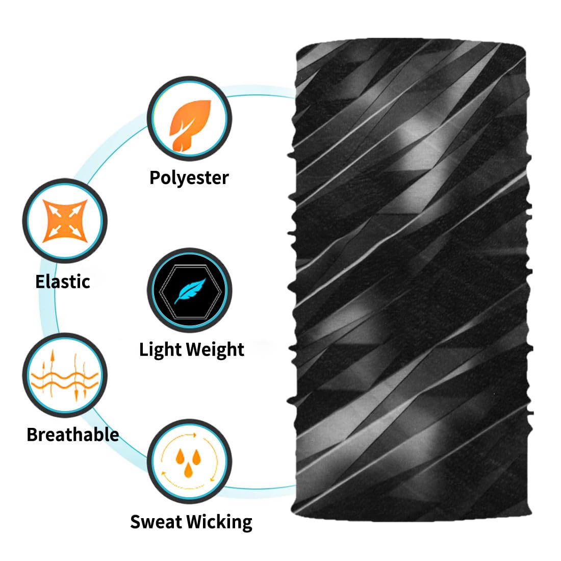 Neck Gaiter Mask Face Scarf Bandana Tube Cover Headwear Balaclava Headband Headwrap for Men and Women