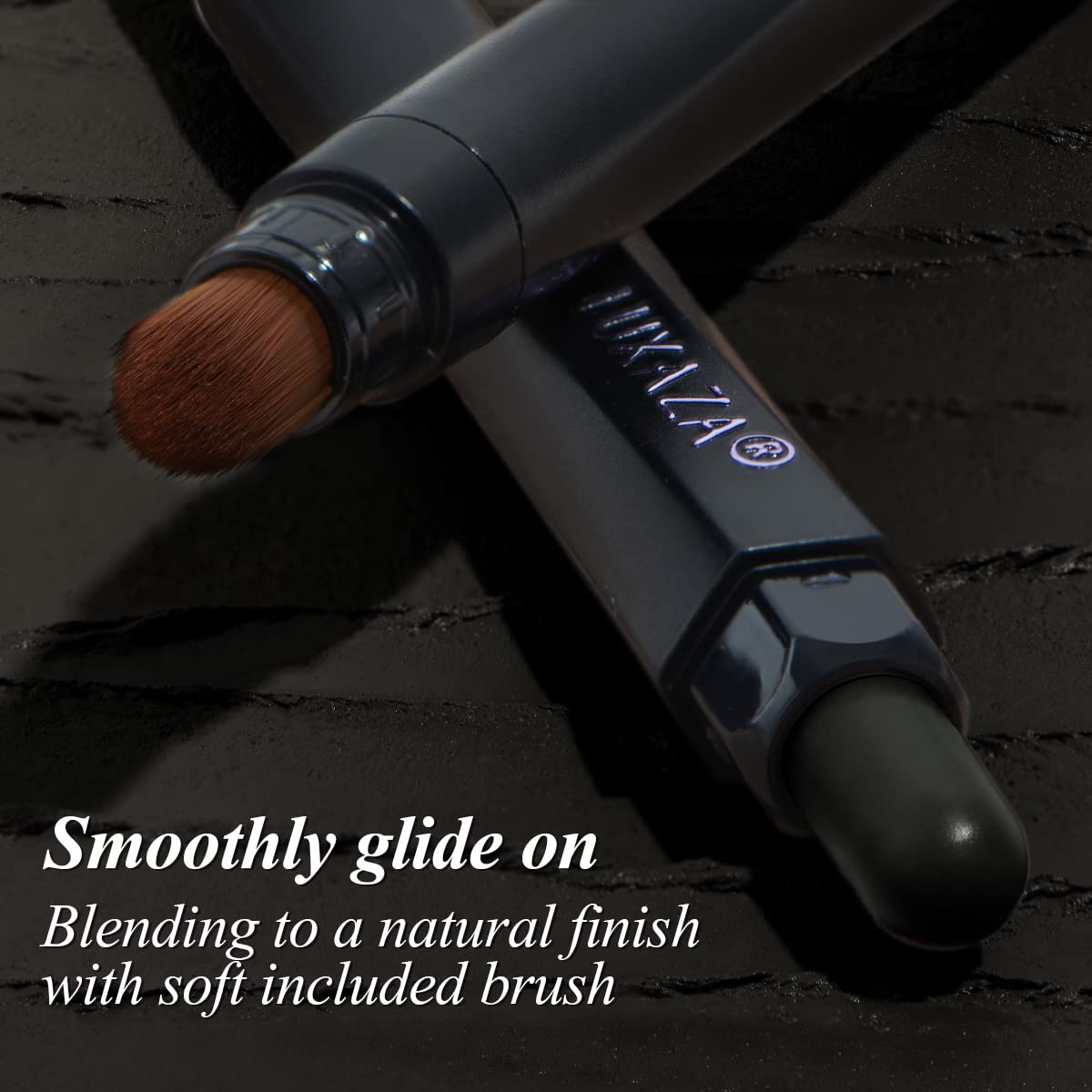 LUXAZA Cream Single Eyeshadow Stick with Blending Brush, Hypoallergenic Eye Shadow Makeup, Pro Waterproof & Long Lasting Eye Brightener, Matte Eyeshadow Pencil Crayon Matte #122