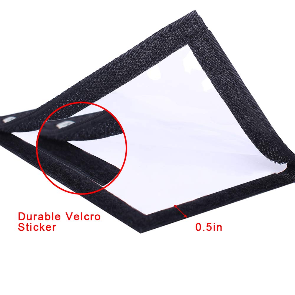 Kylebooker 4 Packs Fishing Lure Wraps Clear PVC Protective Covers (4 Pack, Medium (5.67“x 3.38”),Black)