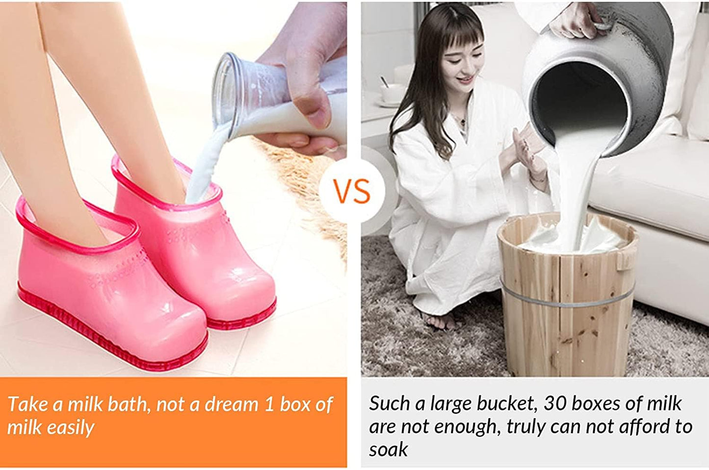 WMHYLYH Massage Foot Bath Shoes Foot Soaking Bath Basin, Portable Foot Soak Tub Foot Soaker, Foot Spa Shoes Pedicure Foot Spa for Thermal Massage to Promote Blood Circulation (Medium,Red)