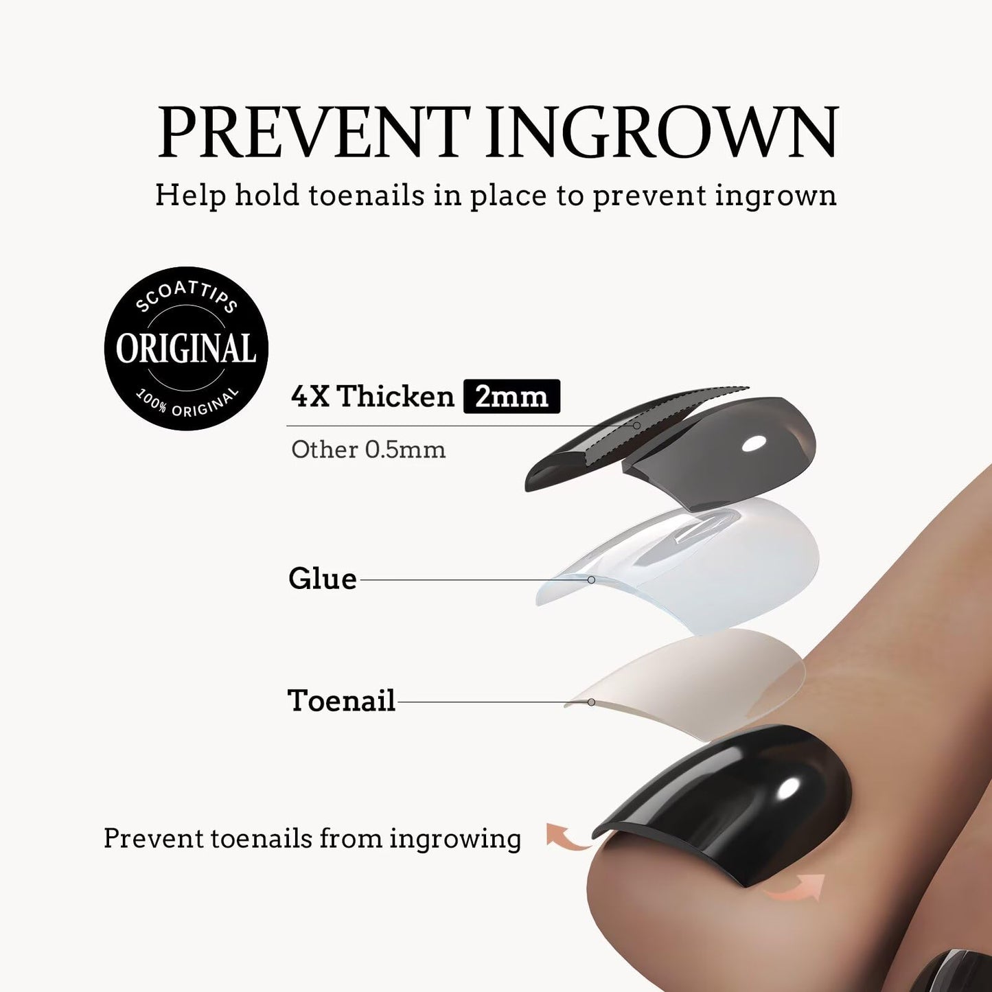 BTArtboxnails SCOATTIPS Toe Nail Tips - Black Short Press On Toenails for Women, 160 Pcs 16 Sizes Soft Gel Toe Nail Press Ons, Soak Off Acrylic Fake Toe Nail Extensions (Included Toenail Tips ONLY)