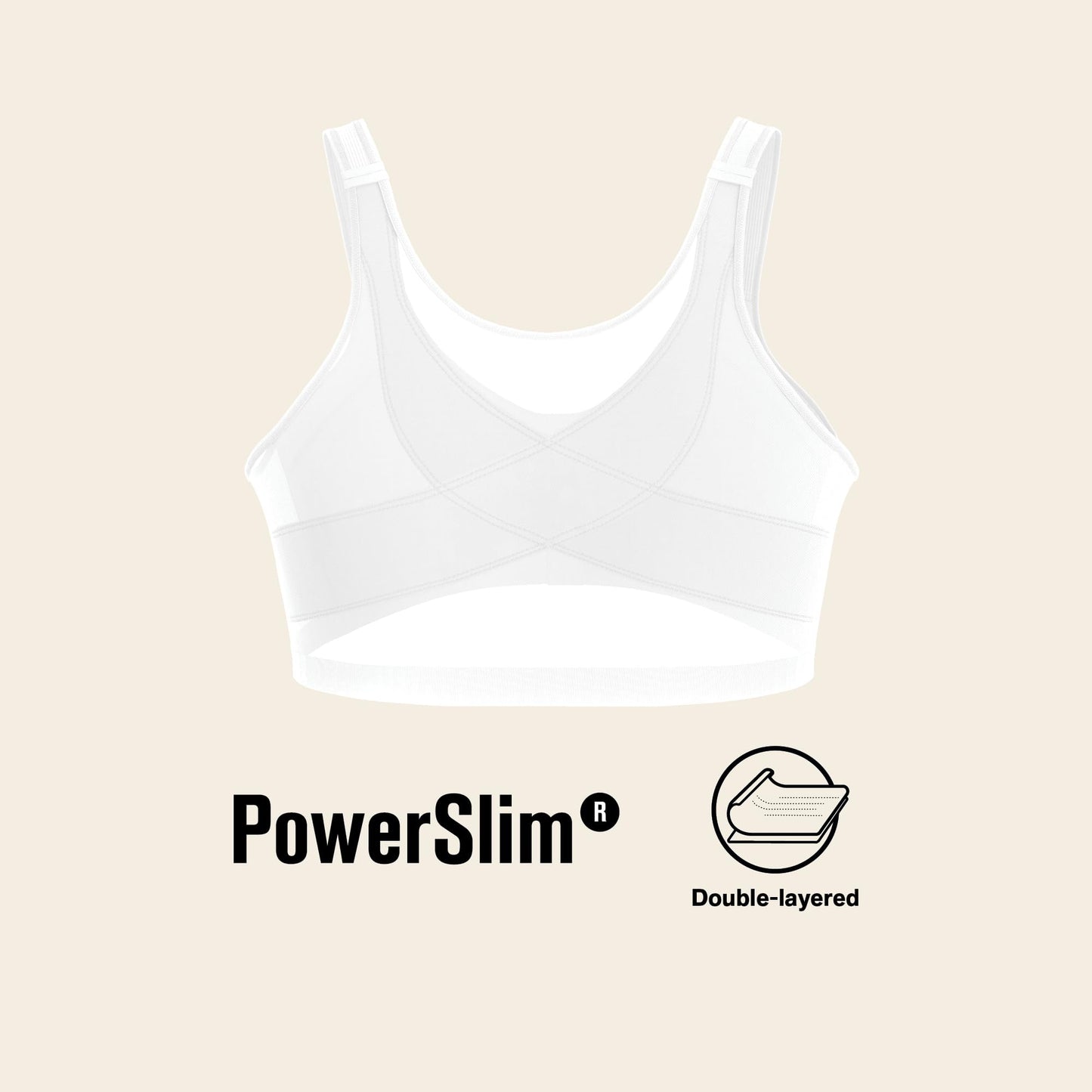Leonisa Women's Posture Corrector Wireless Back Support Bra, White, 36C