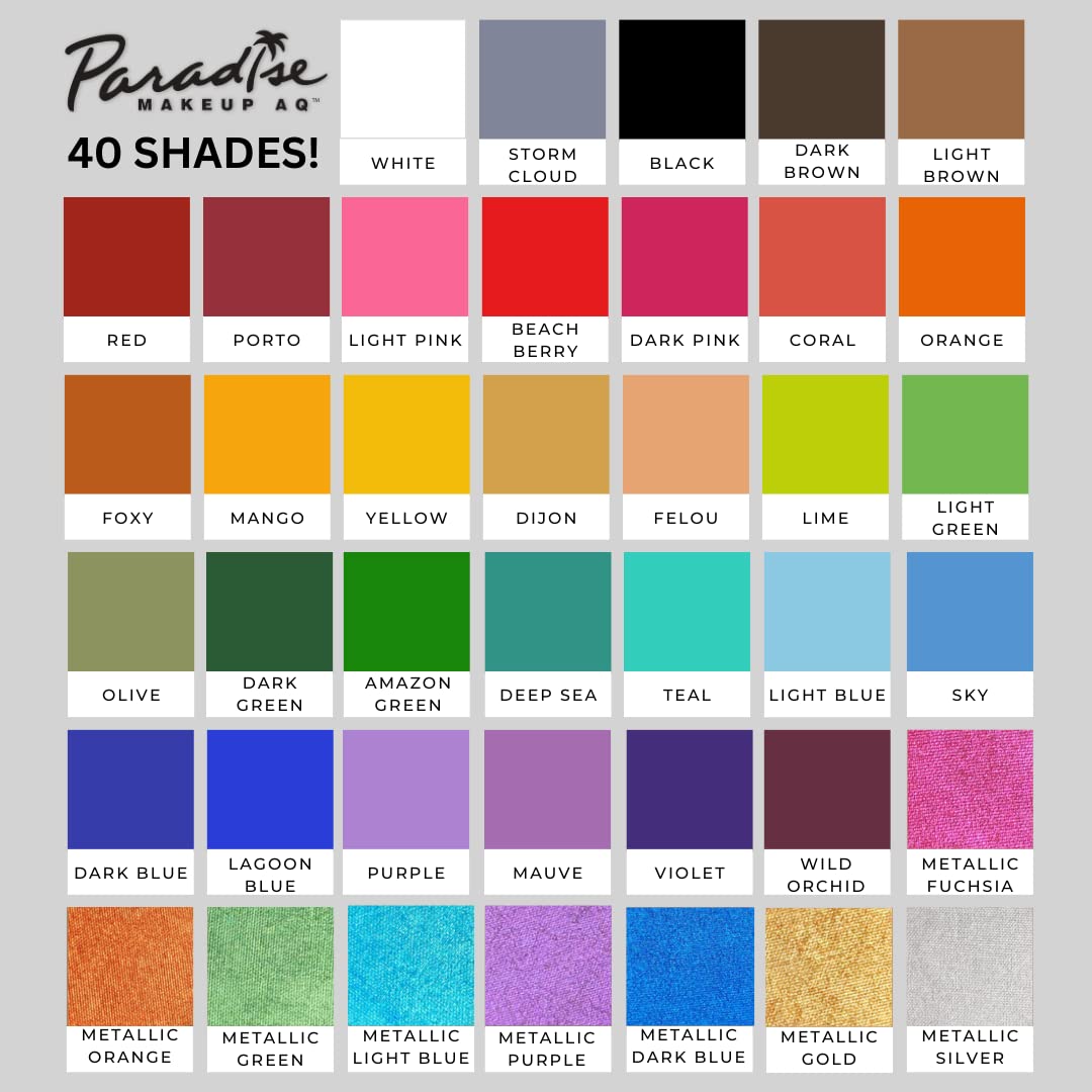Mehron Makeup Paradise Makeup AQ Pro Size | Stage & Screen, Face & Body Painting, Special FX, Beauty, Cosplay, and Halloween | Water Activated Face Paint & Body Paint 1.4 oz (40 g) (Lime)