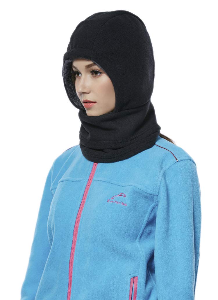 Heavyweight Balaclava Face Mask, Winter Warmer Thermal Fleece Windproof Mask for Skiing Cycling Motorcycle Black