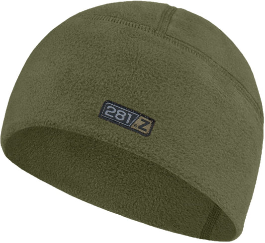 281Z Polartec Fleece Winter Warmth Skull Cap - Military Tactical Hiking Outdoor Sport - Watch Cap Beanie Hat (Olive Green, Large)