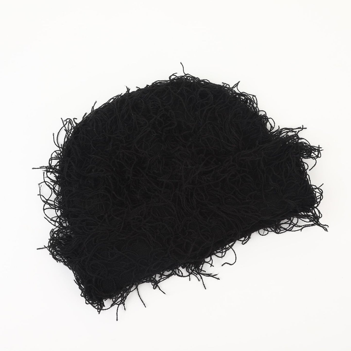 Taowave Distressed Knitted Beanie Fuzzy Hats Winter Warm Beanies Snow Hats Outdoor Ski Knit Cap for Kid Women Men, 4 Pack (Black, Blue, Black and White, Red)