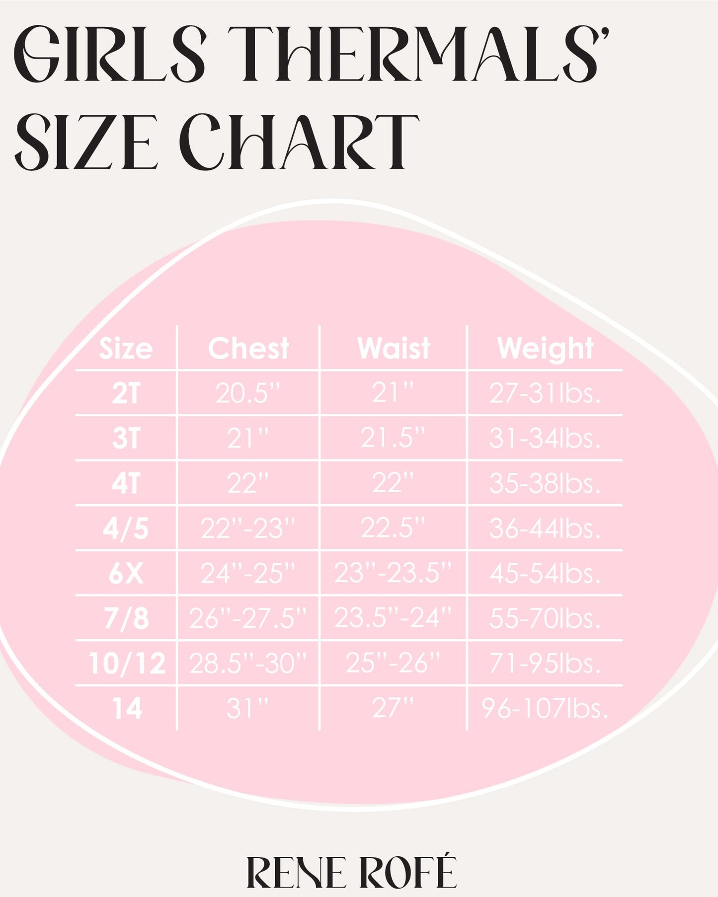 Rene Rofe Girls' Thermal Underwear Set - 2 Piece Waffle Knit Top and Long Johns (2T-16), Size 4-5, Lavender