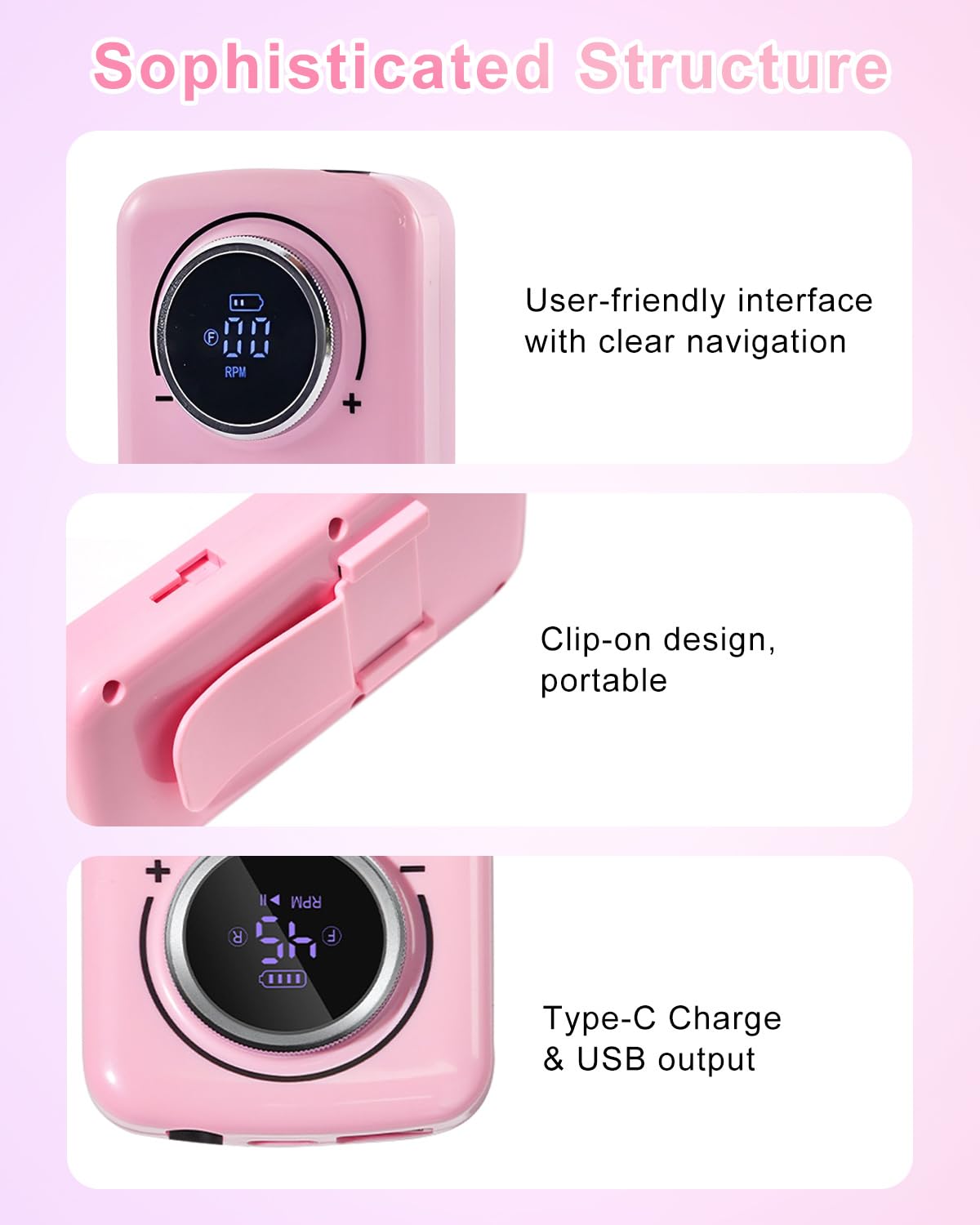 CozyZen Cordless Nail Drill Professional: 45000 RPM Rechargeable Electric Nail File Kit, Portable & Low Noise for Acrylic, Gel Nails, Manicure & Pedicure - Salon & Home Use