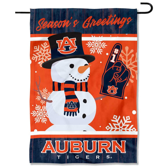 Auburn Holiday Winter Snow Garden Banner Flag
