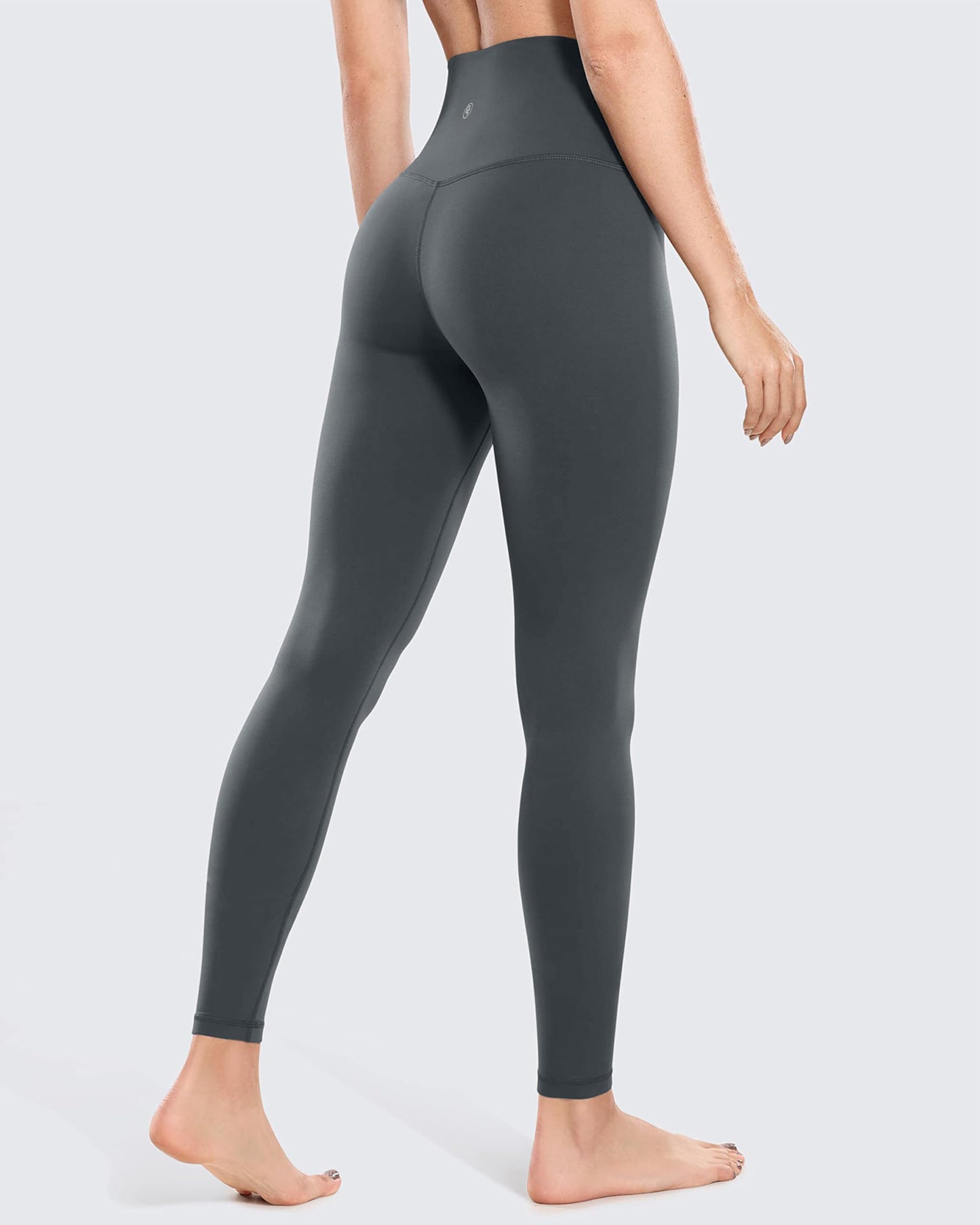 ISEEGZ Women's Fleece Lined Leggings Thermal Warm Winter Tights High Waisted Thick Hiking Yoga Pants Hiding Pockets Grey