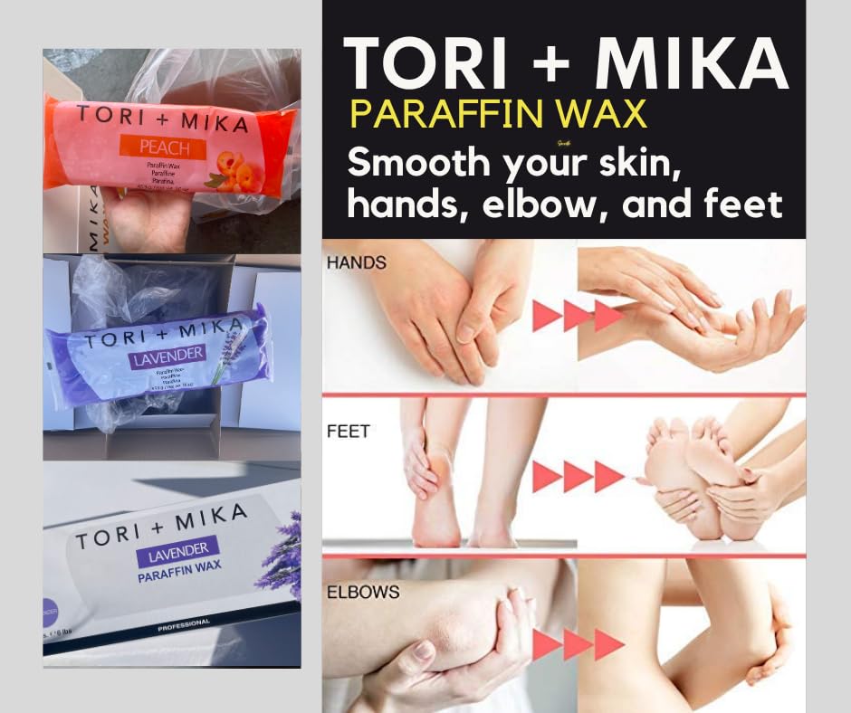 Tori Mika Paraffin Wax Refills, 6 lbs Scented Paraffin Wax Beads Blocks for Paraffin Bath, Paraffin Wax Machine Refills for Hand Feet Dry Skin, Help Stiff Muscles and Pain (Lavender, 6 lbs)