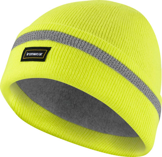 Ironwear 1239-L Polar Fleece Lined Beanie Lime