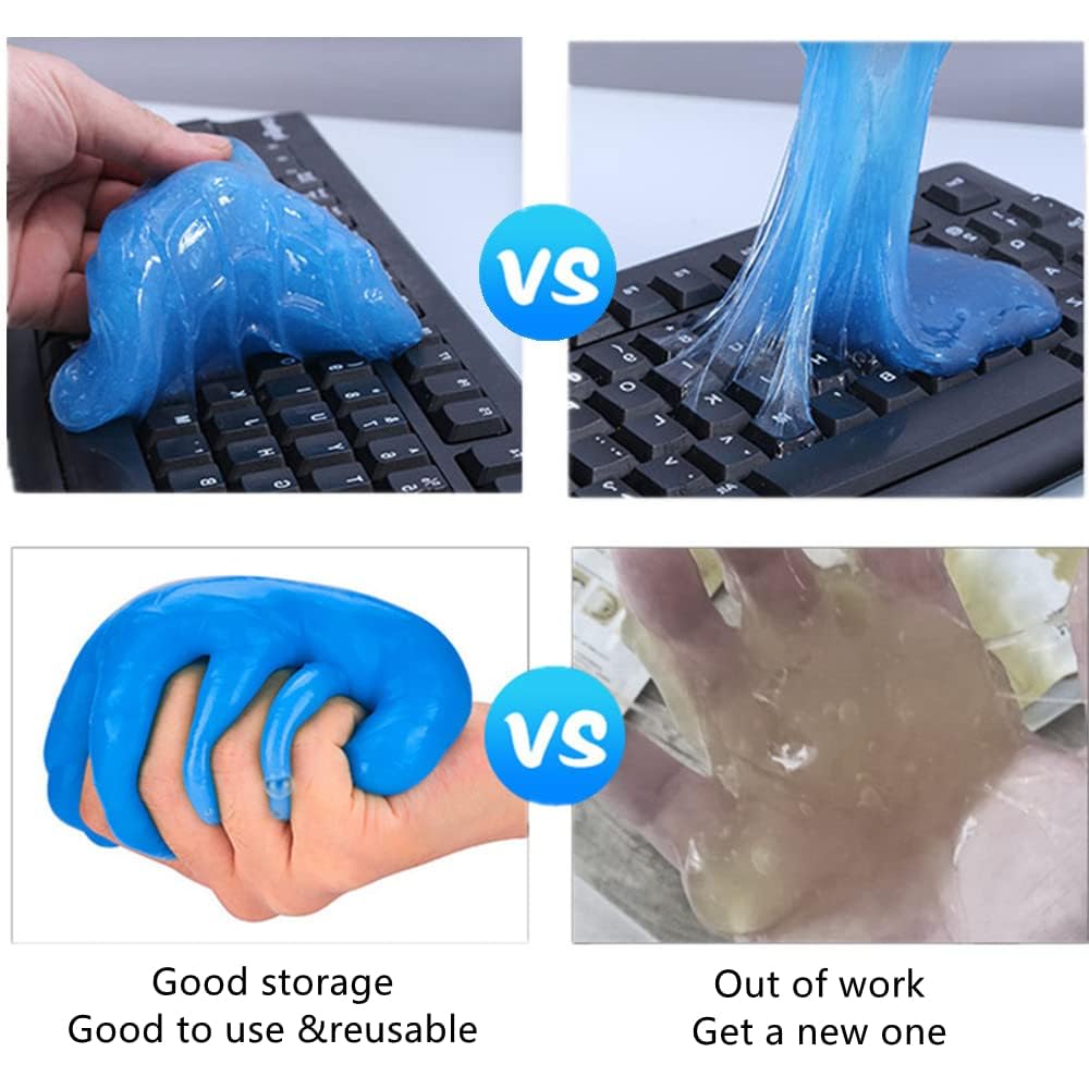 Universal Dust Cleaning Gel – 1 Pack Reusable Slime Cleaner for Car Interior, Keyboards, Laptops, Air Vents, Electronics & Office Equipment – Reaches Tight Cracks & Hard-to-Reach Areas