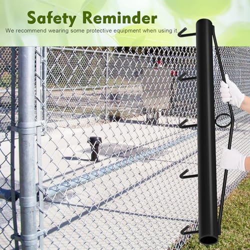 Gtongoko Chain Link Fabric Fence Stretcher, 5-Hook Bar, New Upgraded 31.5 Inch Woven Wire Stretcher, Fence Stretcher Tool,Steel, Black