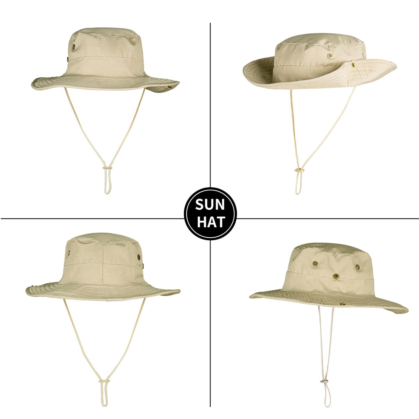 Sun Hats for Men Women Boonie Hat Foldable Fishing Hat UPF 50+ Bucket Hat for Fishing Hiking Garden Safari Beach