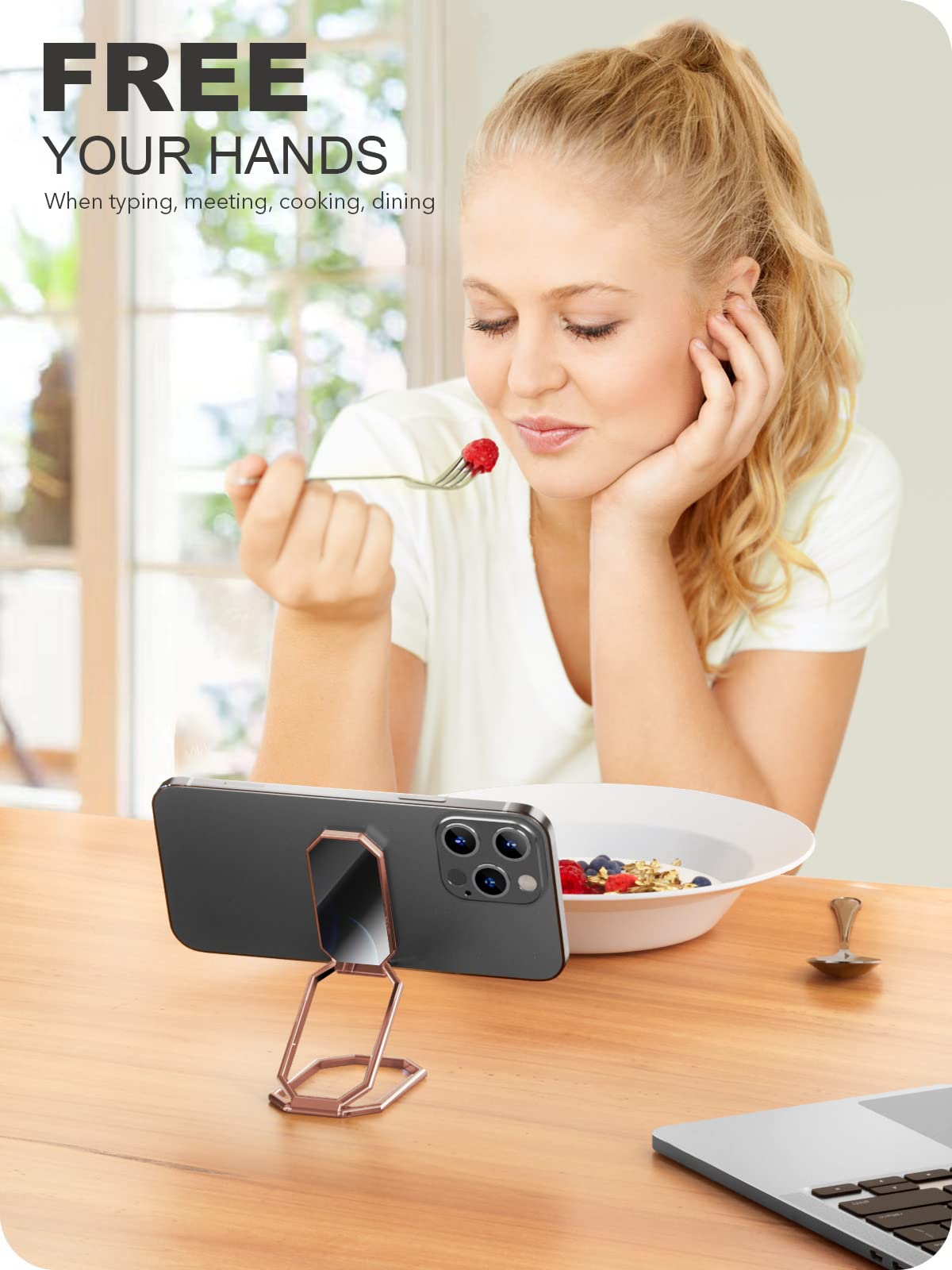 A-LuGei ๐๐ผ๐น๐ฑ๐ฎ๐ฏ๐น๐ฒ & ๐๐ฑ๐ท๐๐๐๐ฎ๐ฏ๐น๐ฒ Cell Phone Ring Holder Stand, Phone Kickstand for Desk, Cell Phone Holder for Hand, Ring for Back of iPhone, Metal Phone Grip for Magnetic Car Mount