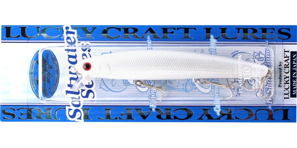 LUCKY CRAFT Flashminnow 110 (701 Pearl White), Surf Fishing Lure