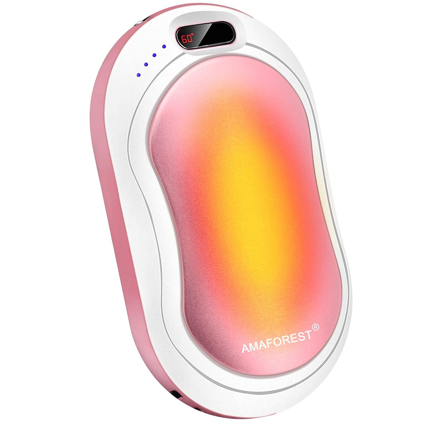 Hand Warmers Rechargeable, 10000mAh Reusable Hand Warmer, Electric Portable Pocket Warmer/Power Bank, USB Double-Sided Heating Warmer for Ski, Hunting, Golf../ Winter Gifts for Women Men
