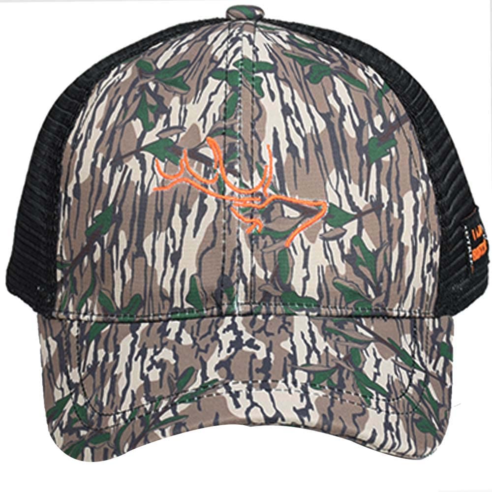 EDTREK Elite Youth Performance Mesh Hat - Boys Girls Hunting Hat and Fishing Hat (Green Leaf Camo)